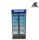 Voltas 550L Double Door Commercial Visi Cooler with Fan Cooling, LED Light & Metallic Elegant Grey (VC GT 550 DD P METALLIC EGRY)