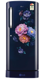 LG GLD2336ZARS 224L 3 Star Direct Cool Single Door Refrigerator with Smart Inverter Compressor, Fast Ice Making & Toughened Glass Shelves (Wine Spring)