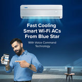 Blue Star IA324VXUS 2 Ton 3 Star Inverter Split Air Conditioner | V Series | Copper Condenser | 4-Way Swing | AI Pro | White