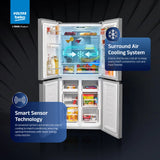 Voltas Beko 472 L Frost Free 4-Door Side by Side Refrigerator with ProSmart Inverter Compressor, Inox – R4D472/FPV3N0RXID