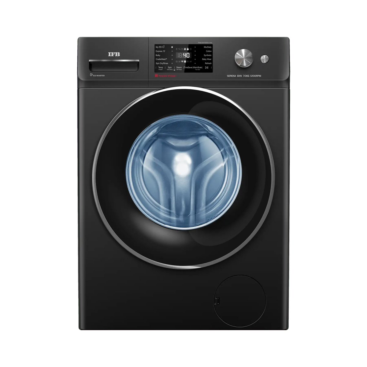 IFB 7 kg 5 Star Front Load Washing Machine  | 1200 RPM (Serena BXN 7012K CMS, Black)