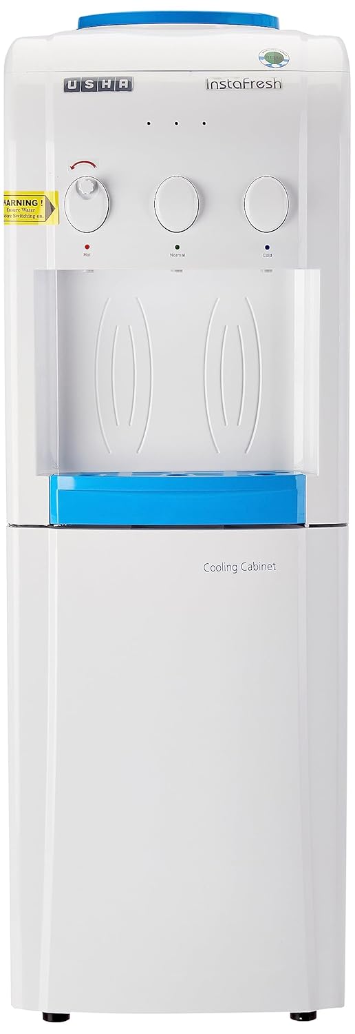 USHA Instafresh Cooling Cabinet Water Dispenser (White), 20L