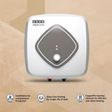 Usha Aqua Swirl 15 Litre 5 Star Storage Water Heater With Copper Heating Element (White Grey), Wall Mounting