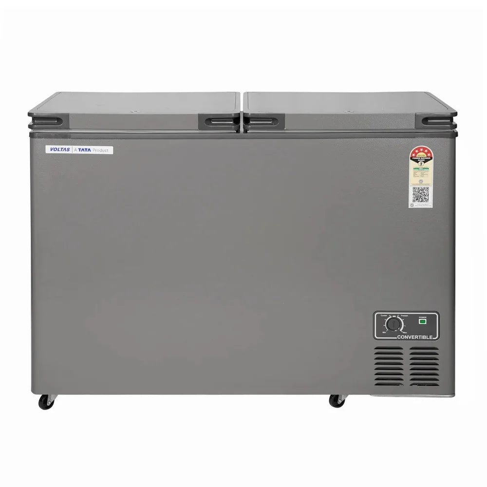 Voltas 460 L Double Door Standard Deep Freezer (Grey, CVF460DA5, Grey, 460 Ltr, 5 Star Deep Freezer)