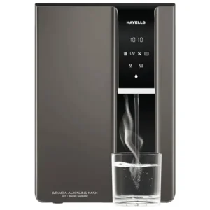 HAVELLS Gracia Alkaline Max Water Purifier with RO + UV Hot & Cold, 7 Stage Purification, 7.5L Tank, Suitable for Hard/Soft Water (Dark Grey)