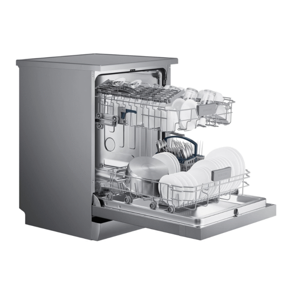 Samsung 13 Place Setting Freestanding Dishwasher with Intensive Wash (DW60M6043FS/TL, Stainless Steel, Hygiene Clean, Height Adjustable Rack) - Image 2
