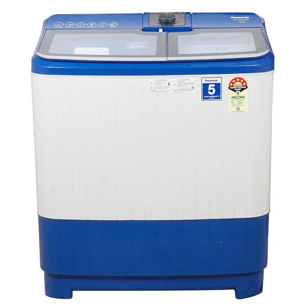Panasonic 7 Kg Semi-Automatic Top Loading Washing Machine (NA-W70H6ARB, Blue), 2023 Model,
