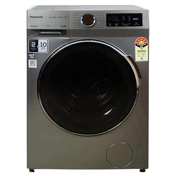 Panasonic 8 kg 5 Star Wi-Fi Fully Automatic Front Load Washing Machine (NA-148MR2L01, In-built Heater, Dark Silver)