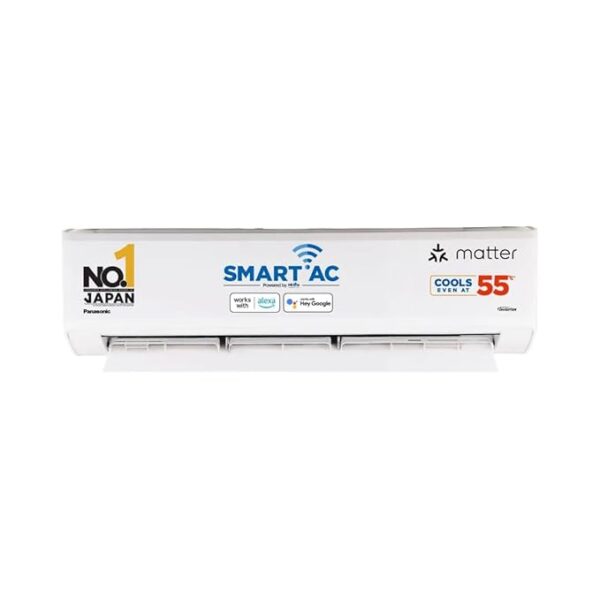 Panasonic EU 7 in 1 Convertible 1.5 Ton 5 Star Inverter Split Smart AC (100% Copper Condenser, CS/CU-EU18BKY5XFM), 55Â°Tested, PM0.1 Filter, Ag Clean, 4Way Swing, High CFM & Eco tough Outdoor