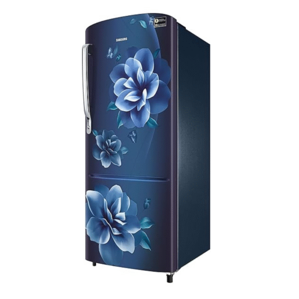 Samsung 223L 3 Star Inverter Direct-Cool Single Door Refrigerator (RR24C2723CU/NL,Camellia Blue) 2023 Model, Free 1 Year Extended warranty - Image 2