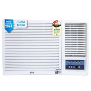 Godrej 1 Ton 3 Star, Turbo Mode Window AC (Copper, Anti-Dust Filter, Anti-Freeze Thermostat, AC 1T WFC 12UTC3 WWA Window 3S, White)