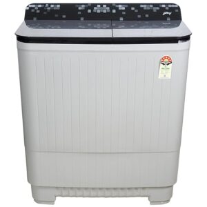 Godrej 12 Kg 5 Star Semi-Automatic Top Load Washing Machine with tinted toughened glass & soft close lids (2024 Model, WS EDGE UNO 120 5.0 TB4 MIGR, Aqua Power Pulsator, Mist grey)