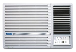Blue Star 1.5 Ton 5 Star Inverter Window AC (Copper, Turbo Cool, Fan Modes-Auto/High/Medium/Low, Hydrophilic Blue Fins, Dust Filters, Self-Diagnosis, WID518L, White)