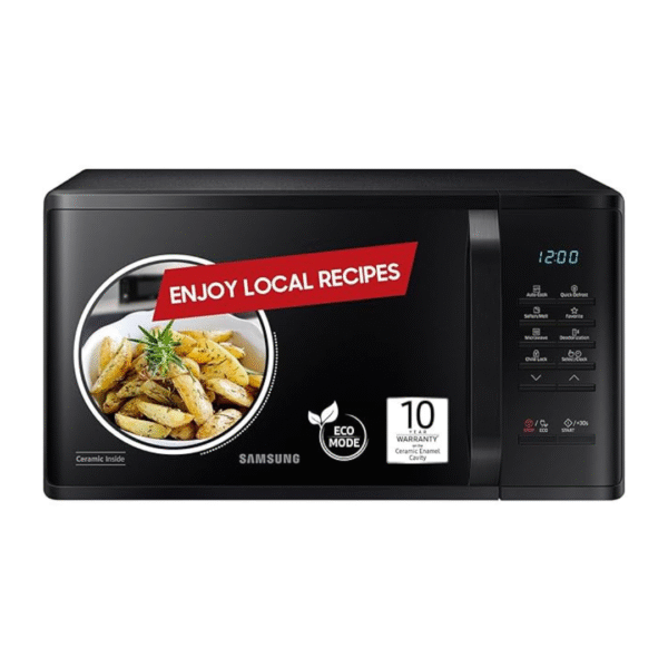 Samsung 23 L Solo Microwave Oven (MS23A3513AK/TL, Black, Auto Cook Programs, Child Safety Lock, Memory Feature, Deodorization, Ceramic Enamel Cavity with 10 year warranty)