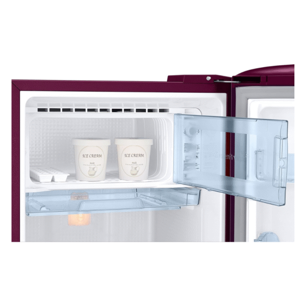 Samsung 183 L, 5 Star, Digital Inverter, Direct-Cool Single Door Refrigerator (RR20D2825CR/NL, Red, Camellia Purple, Base Stand Drawer) - Image 11