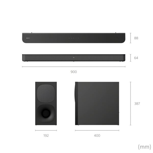 Sony HT-S400 2.1ch soundbar with Powerful Wireless subwoofer, S-Force PRO Front Surround Sound and Dolby Digital (330W, Wireless Connectivity, Bluetooth) - Image 9