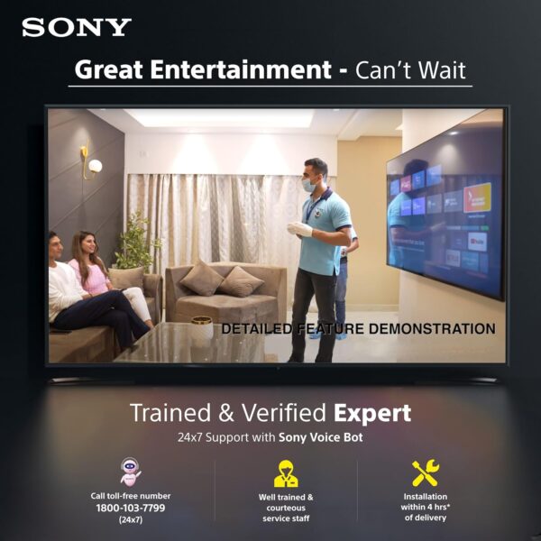 Sony 139 cm (55 inches) BRAVIA 7 4K Ultra HD AI Smart Mini LED Google TV K-55XR70 (Black) - Image 5