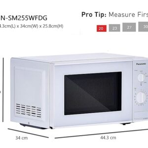 Panasonic 20L Solo Microwave Oven(NN-SM255WFDG,White)