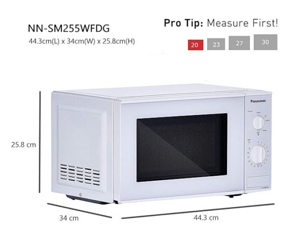 Panasonic 20L Solo Microwave Oven(NN-SM255WFDG,White)