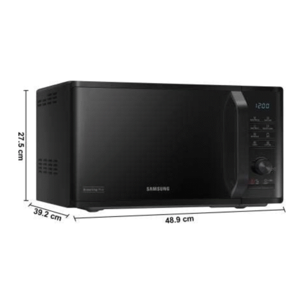 Samsung 23 L Grill Microwave Oven (MG23A3515AK/TL, Black, Various Auto Cook Programs, Keep Warm, Quick Defrost, LED Display, Ceramic Enamel Cavity, Wire Rack with 10 year warranty) - Image 3
