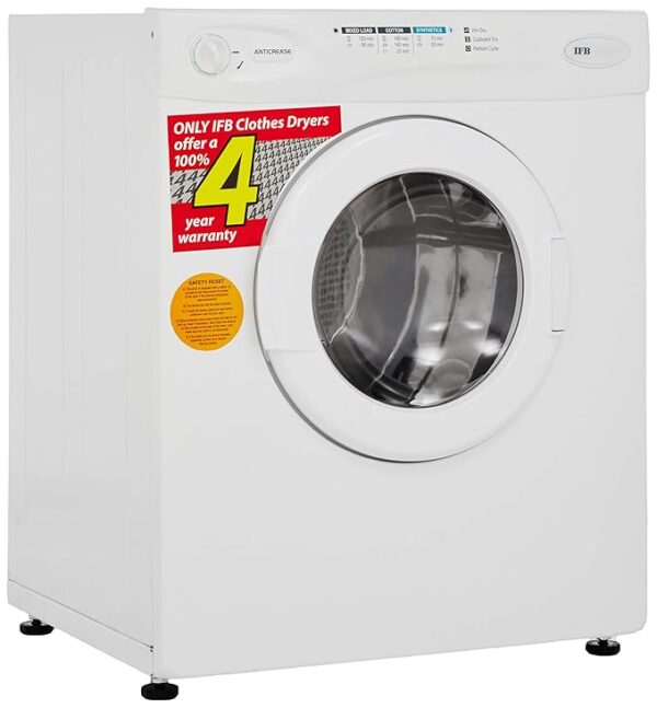 IFB 5.5 Kg Fully-Automatic Front Load Dryer (Turbo Dry, All Weather Drying, White) - Image 2
