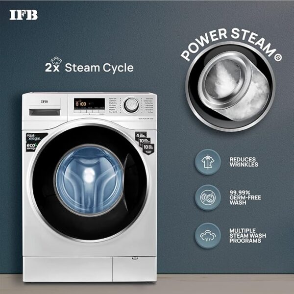 IFB 7.5 Kg 5 Star Fully-Automatic Front Loading Washing Machine (Elite Plus SXR, Silver, Cradle wash, 3D Wash technology) - Image 7