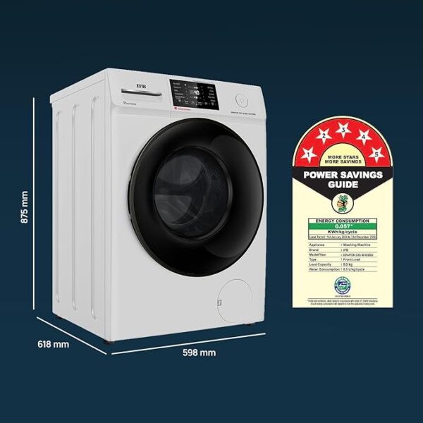 IFB 8 Kg 5 Star Powered by AI with 9 Swirl Wash, WiFi, Fully Automatic Front Load Washing Machine (Senator GXN 8012, Steam Refresh Program with Eco Inverter, Grey) - Image 10