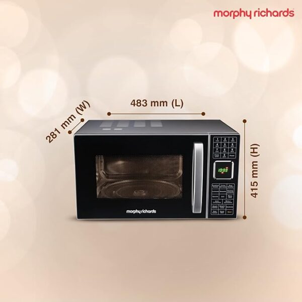 Morphy Richards 25 CG 25L Convection Microwave Oven with 200 Autocook Menus and Child Lock Feature, Stainless Steel Cavity, Silver - Image 2