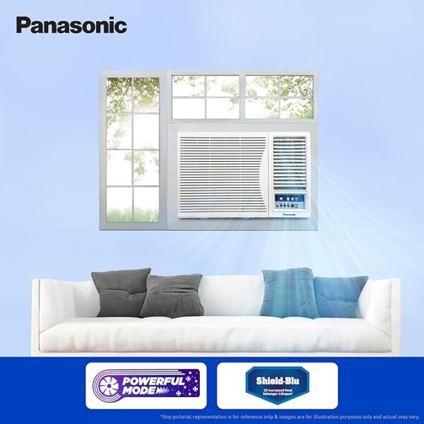 Panasonic 1.5 Ton 4 Star Fixed Speed Window AC (Powerful Mode, Copper Condenser, PM 0.1 Filter, CW-XN184BM, White) - Image 4