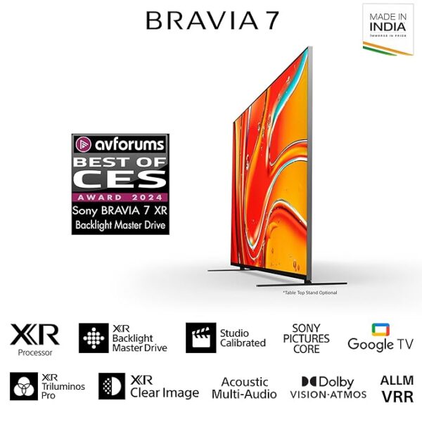 Sony 164 cm (65 inches) BRAVIA 7 4K Ultra HD AI Smart Mini LED Google TV K-65XR70 (Black) - Image 14