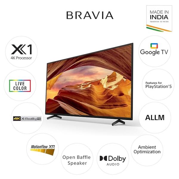 Sony Bravia 139 cm (55 inches) 4K Ultra HD Smart LED Google TV KD-55X75L (Black) - Image 13