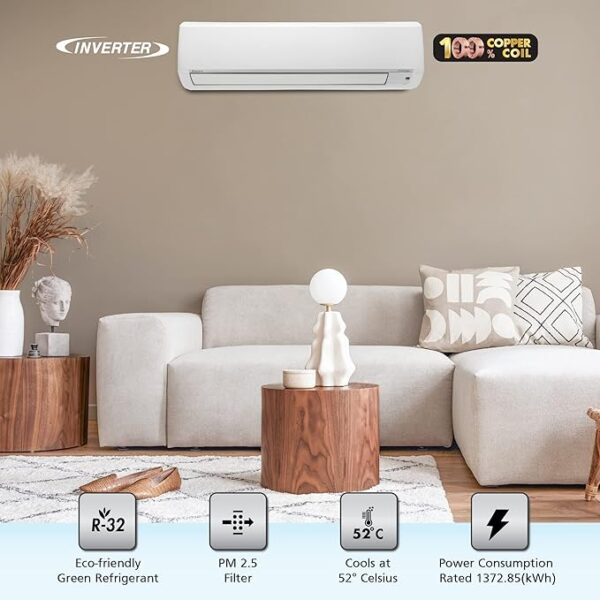 Daikin 2.02 Ton 3 Star, Inverter Split AC (Copper, PM 2.5 Filter, 2022 Model Model, FTKL71UV16, White) - Image 6
