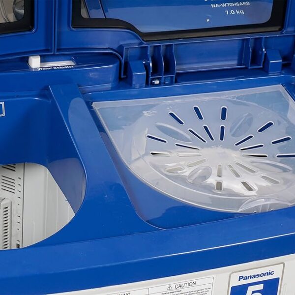 Panasonic 7 Kg Semi-Automatic Top Loading Washing Machine (NA-W70H6ARB, Blue), 2023 Model, - Image 4