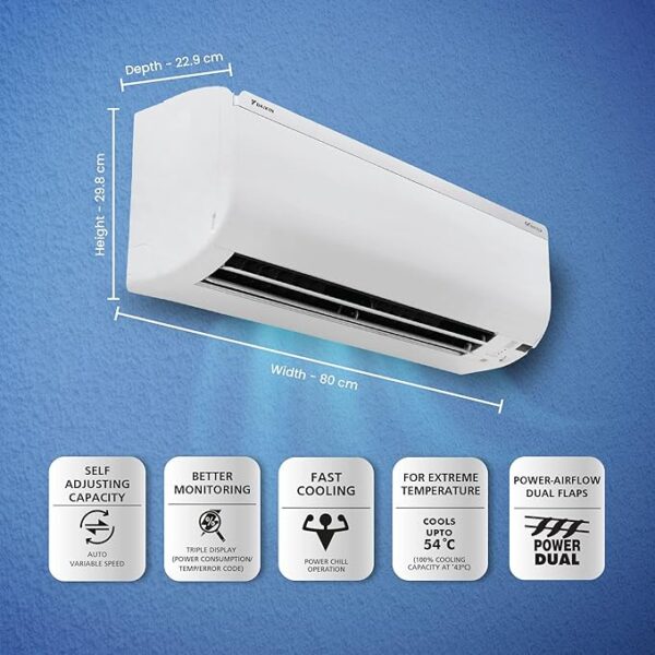 Daikin 1 Ton 5 Star Inverter Split AC (Copper, PM 1.0 Filter, 2022 Model, JTKJ35U, White) - Image 5