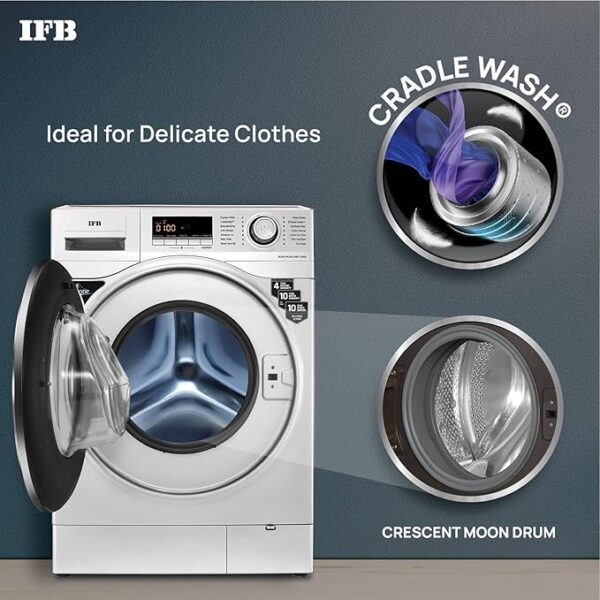 IFB 7.5 Kg 5 Star Fully-Automatic Front Loading Washing Machine (Elite Plus SXR, Silver, Cradle wash, 3D Wash technology) - Image 5