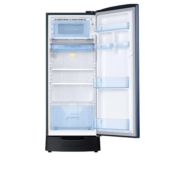 Samsung 183 L, 5 Star, Digital Inverter, Direct-Cool Single Door Refrigerator (RR20D2825CU/NL, Camellia Blue, Base Stand Drawer) - Image 3