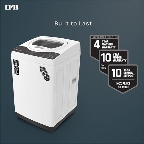 IFB 6.5 Kg 5 Star Fully Automatic Top Load Washing Machine Aqua Conserve (TL-REWS 6.5KG AQUA, White, 2X Power Steam, 4 Years Comprehensive Warranty) - Image 4