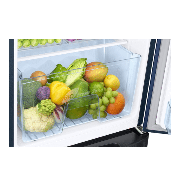 Samsung 183 L, 5 Star, Digital Inverter, Direct-Cool Single Door Refrigerator (RR20D2825CU/NL, Camellia Blue, Base Stand Drawer) - Image 4