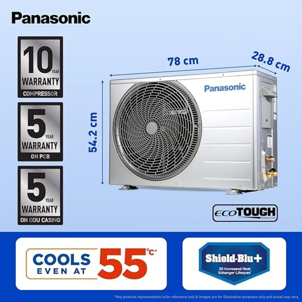 Panasonic 1.5 Ton 3 Star Hot & Cold Inverter Split AC (Higher Airflow, -7~55 Deg. C Operation, Copper Condenser, 7in1 Convertible, 2-Way Swing, PM 0.1 Filter, CS/CU-EZ18BKYF, White) - Image 4