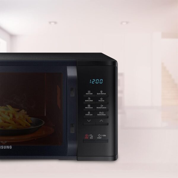 Samsung 23 L Solo Microwave Oven (MS23A3513AK/TL, Black, Auto Cook Programs, Child Safety Lock, Memory Feature, Deodorization, Ceramic Enamel Cavity with 10 year warranty) - Image 7