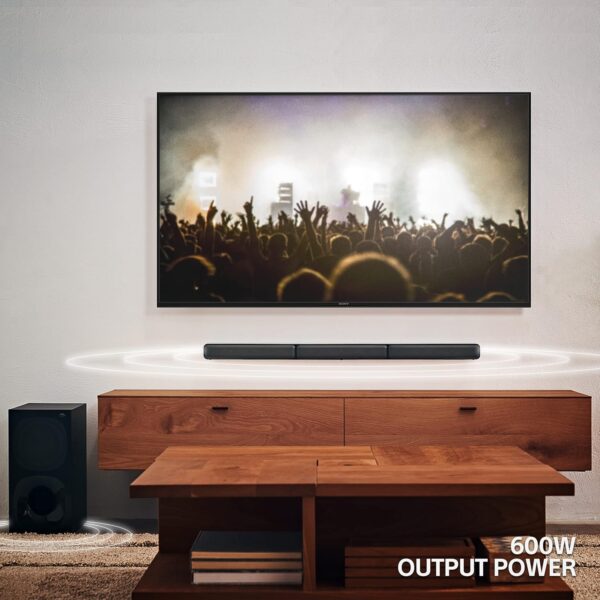 Sony HT-S40R Real 5.1ch Dolby Audio Soundbar for TV with Subwoofer & Wireless Rear Speakers, 5.1ch Home Theatre System (600W, Bluetooth & USB Connectivity, HDMI & Optical Connectivity, Sound Mode) - Image 5