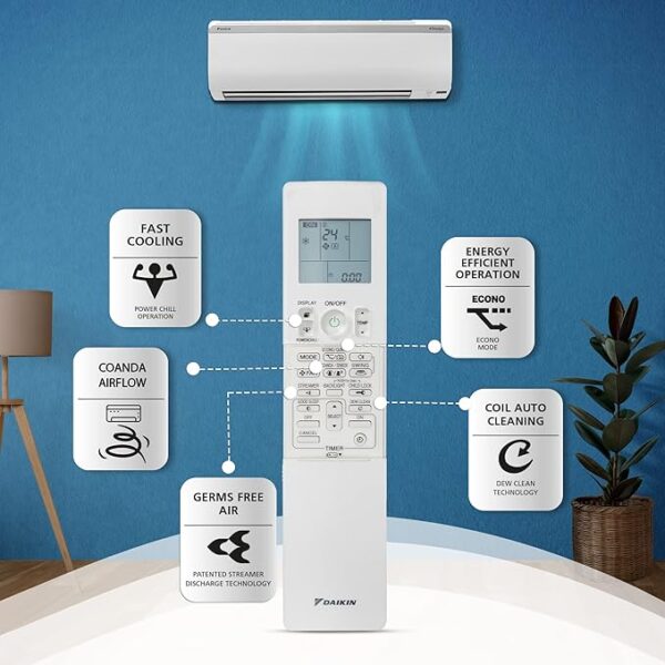 Daikin 1 Ton 5 Star Inverter Split AC (Copper, PM 1.0 Filter, 2022 Model, JTKJ35U, White) - Image 3