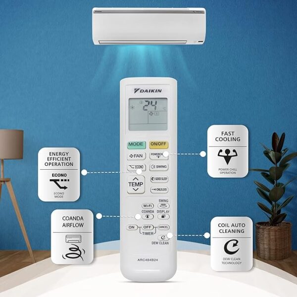 Daikin 1 Ton 5 Star Inverter Split AC (Copper, PM 2.5 Filter, 2022 Model, FTKR35U, White) - Image 3