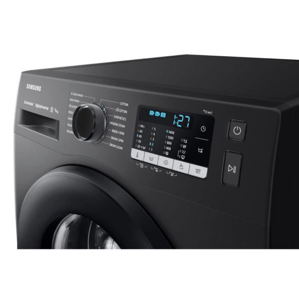 Samsung 9 kg, Hygiene Steam with Inbuilt Heater, Digital Inverter, Fully-Automatic Front Load Washing Machine (WW90TA046AB1TL, BLACK CAVIAR) - Image 6