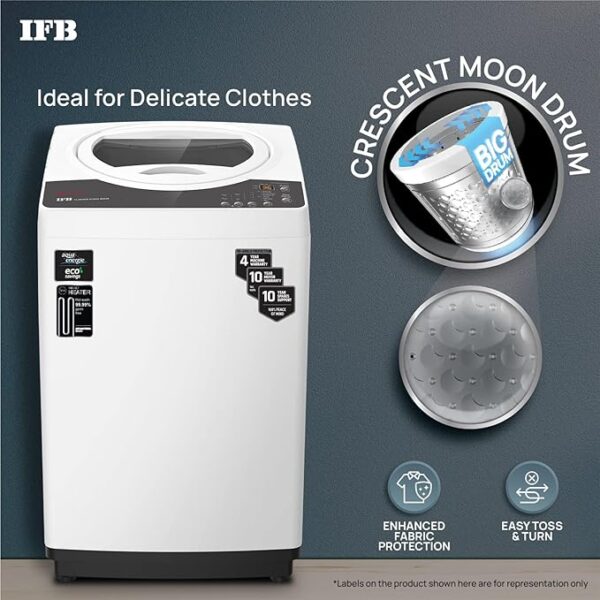 IFB 6.5 Kg 5 Star Fully Automatic Top Load Washing Machine Aqua Conserve (TL-REWS 6.5KG AQUA, White, 2X Power Steam, 4 Years Comprehensive Warranty) - Image 3