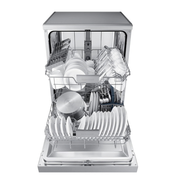 Samsung 13 Place Setting Freestanding Dishwasher with Intensive Wash (DW60M6043FS/TL, Stainless Steel, Hygiene Clean, Height Adjustable Rack) - Image 12