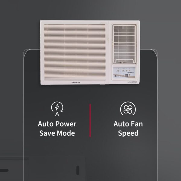 Hitachi 1.5 Ton Class 3 Star, Window Inverter AC (100% Copper, 100% cooling at 43 degree Celsius, RAW318HHEO, White) - Image 6