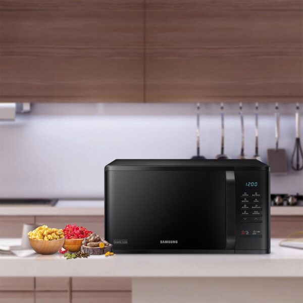 Samsung 23 L Solo Microwave Oven (MS23A3513AK/TL, Black, Auto Cook Programs, Child Safety Lock, Memory Feature, Deodorization, Ceramic Enamel Cavity with 10 year warranty) - Image 8