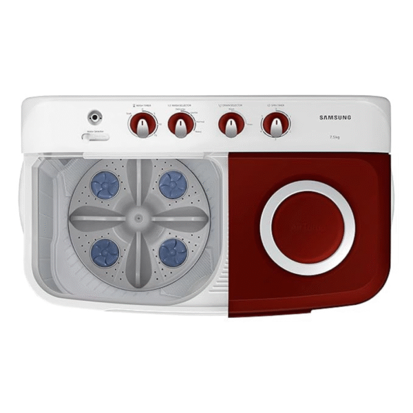 Samsung 7.5 Top Load Washing Machine (WT75M3000RR/TL_ Light Gray with Red Base) - Image 8