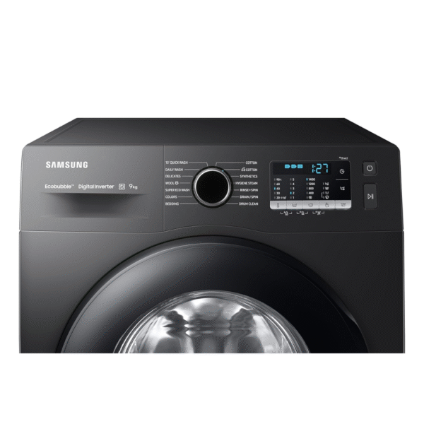 Samsung 9 kg, Hygiene Steam with Inbuilt Heater, Digital Inverter, Fully-Automatic Front Load Washing Machine (WW90TA046AB1TL, BLACK CAVIAR) - Image 8